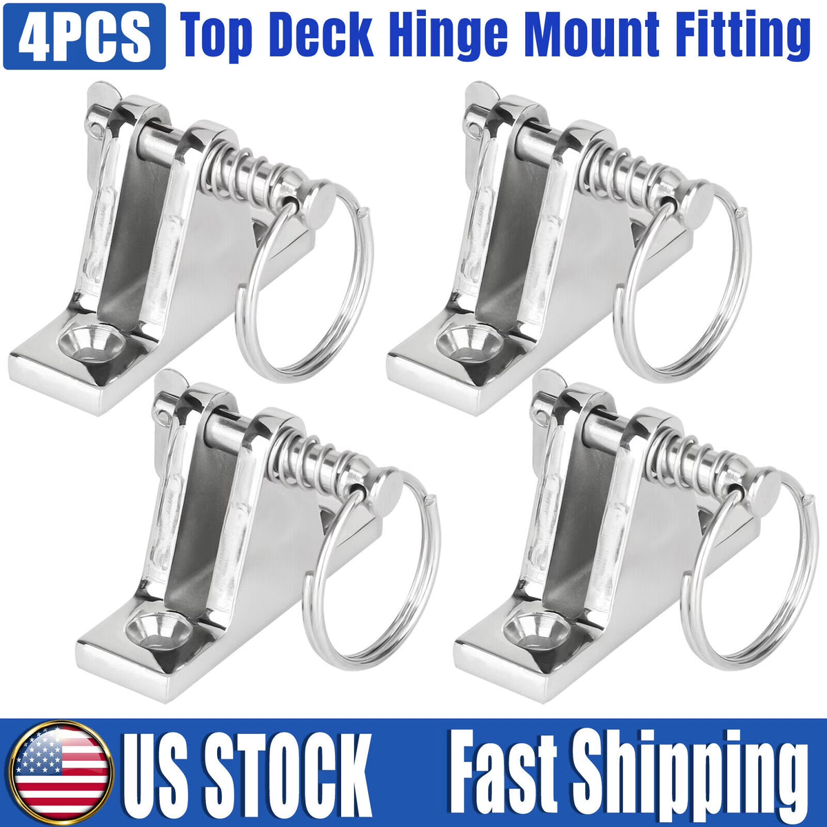 316 Stainless Steel Top Deck Hinge Mount Fitting Hardware Marine Boat Bimini C844615