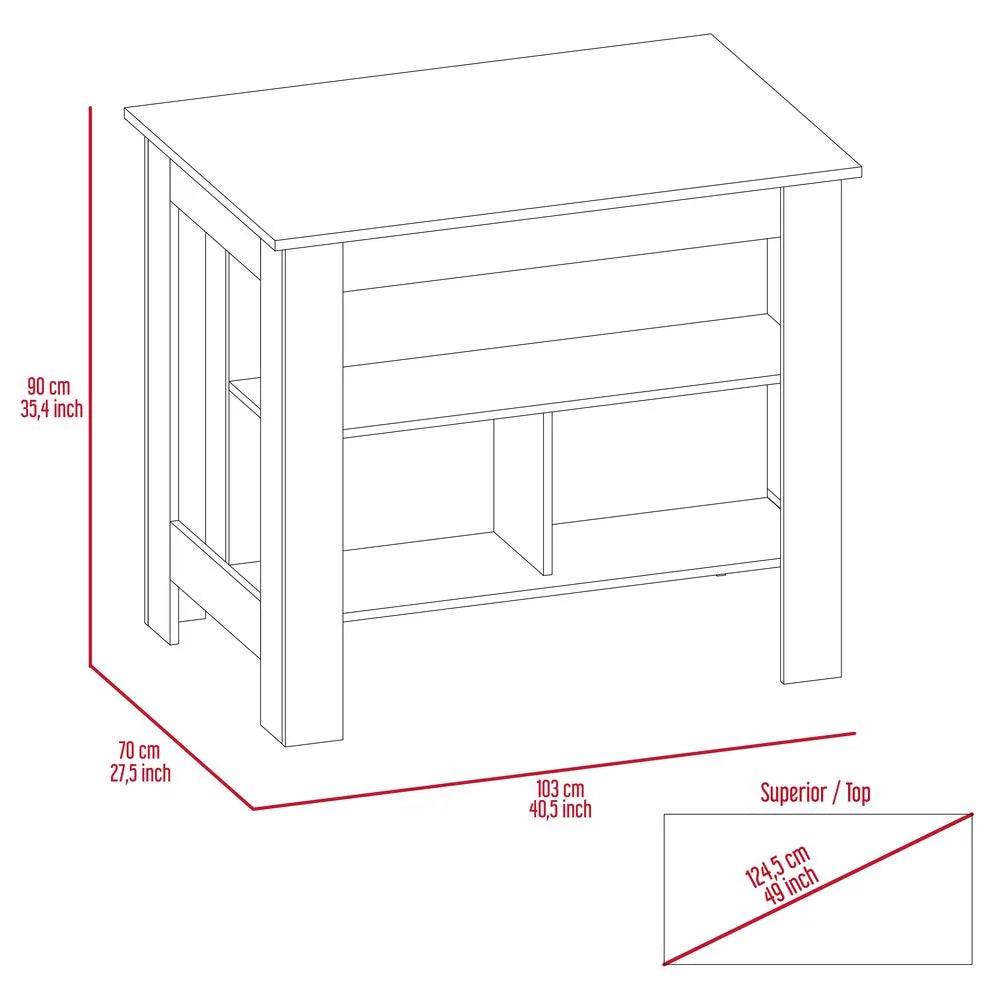 Black Kitchen Island V280