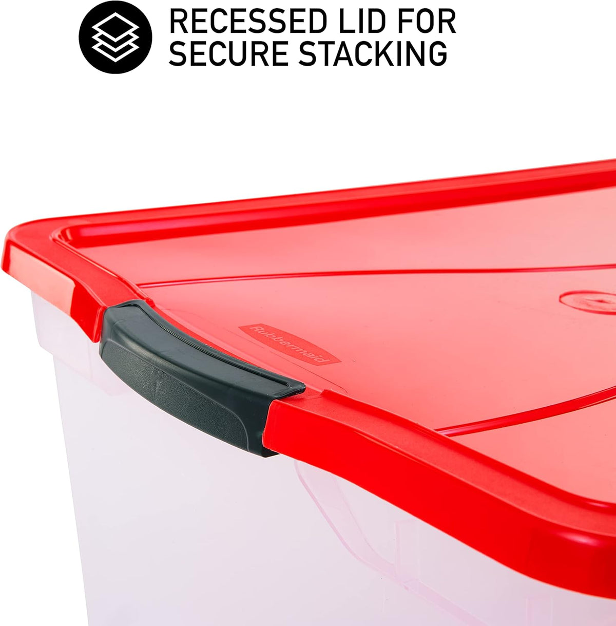 Clear 71 QT Pack of 4 Stackable Storage Containers with Lids L748