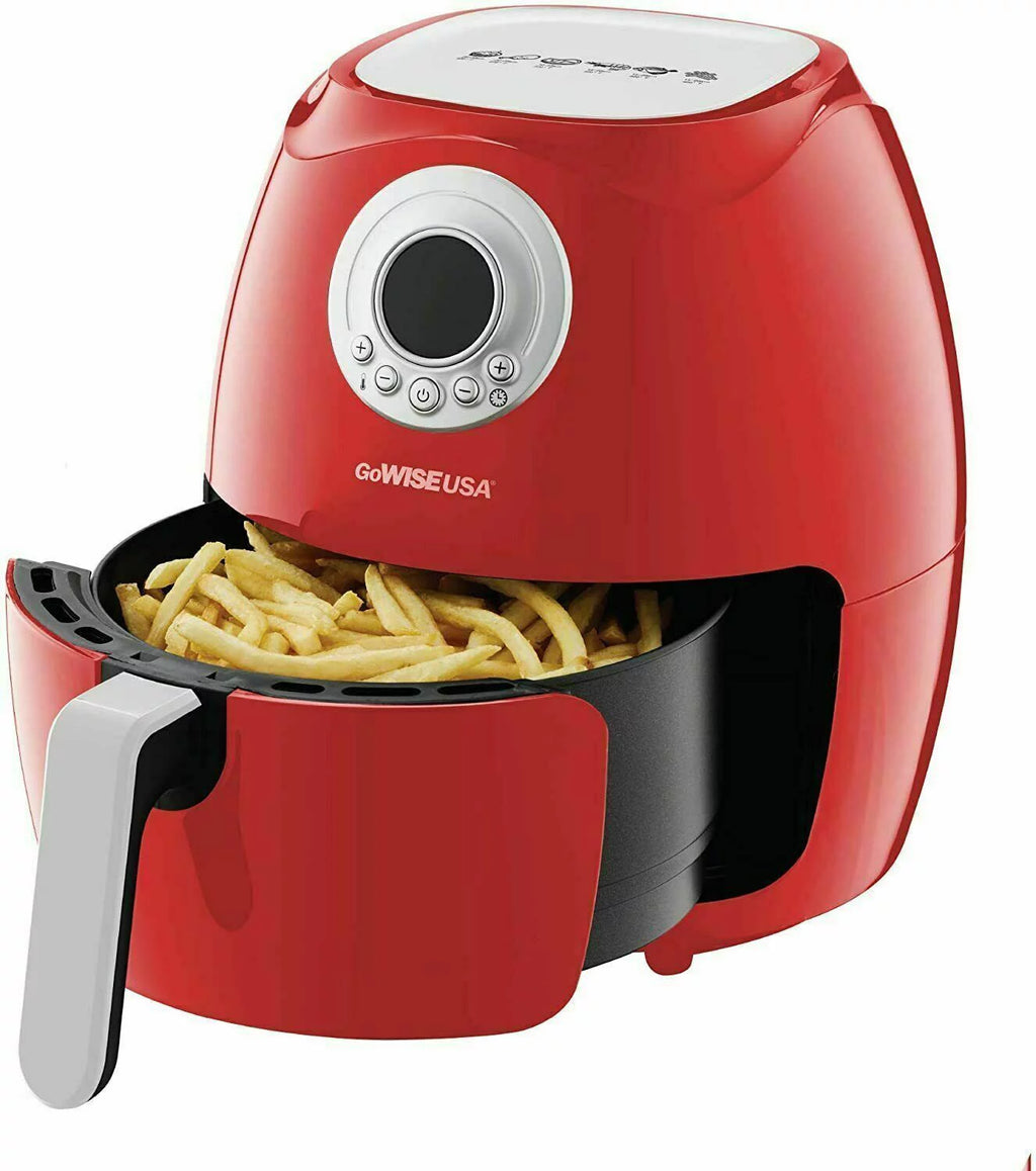 3.7-Qt. 1200 Watts Digital Air Fryer (Red) I114