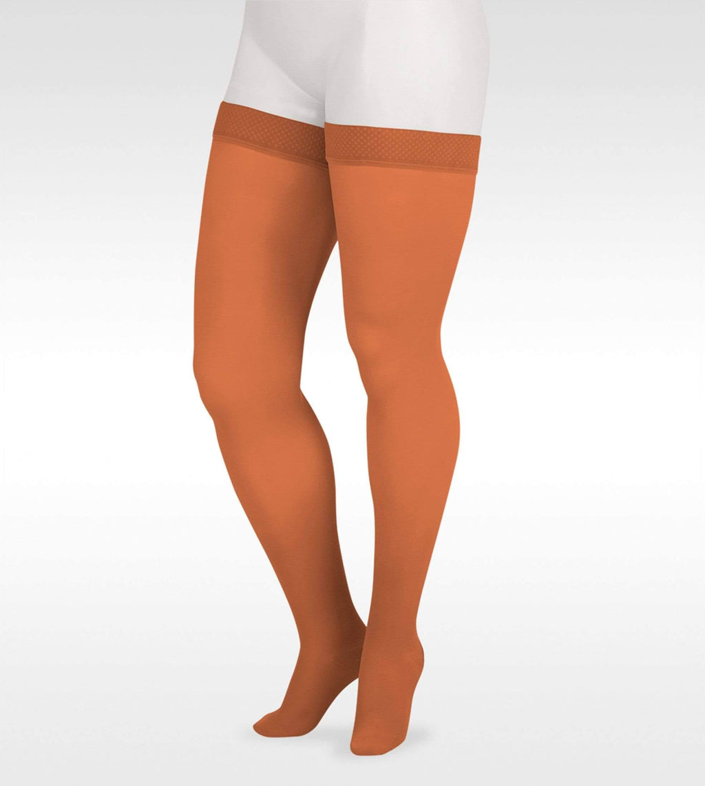 Navy 20-30 mmHg Thigh High with Silicone Top Band L4730