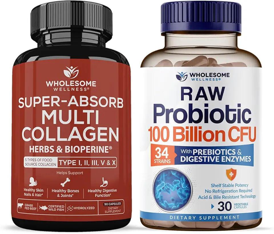 Multi Collagen Pills Type I II III V X with Probiotics D927