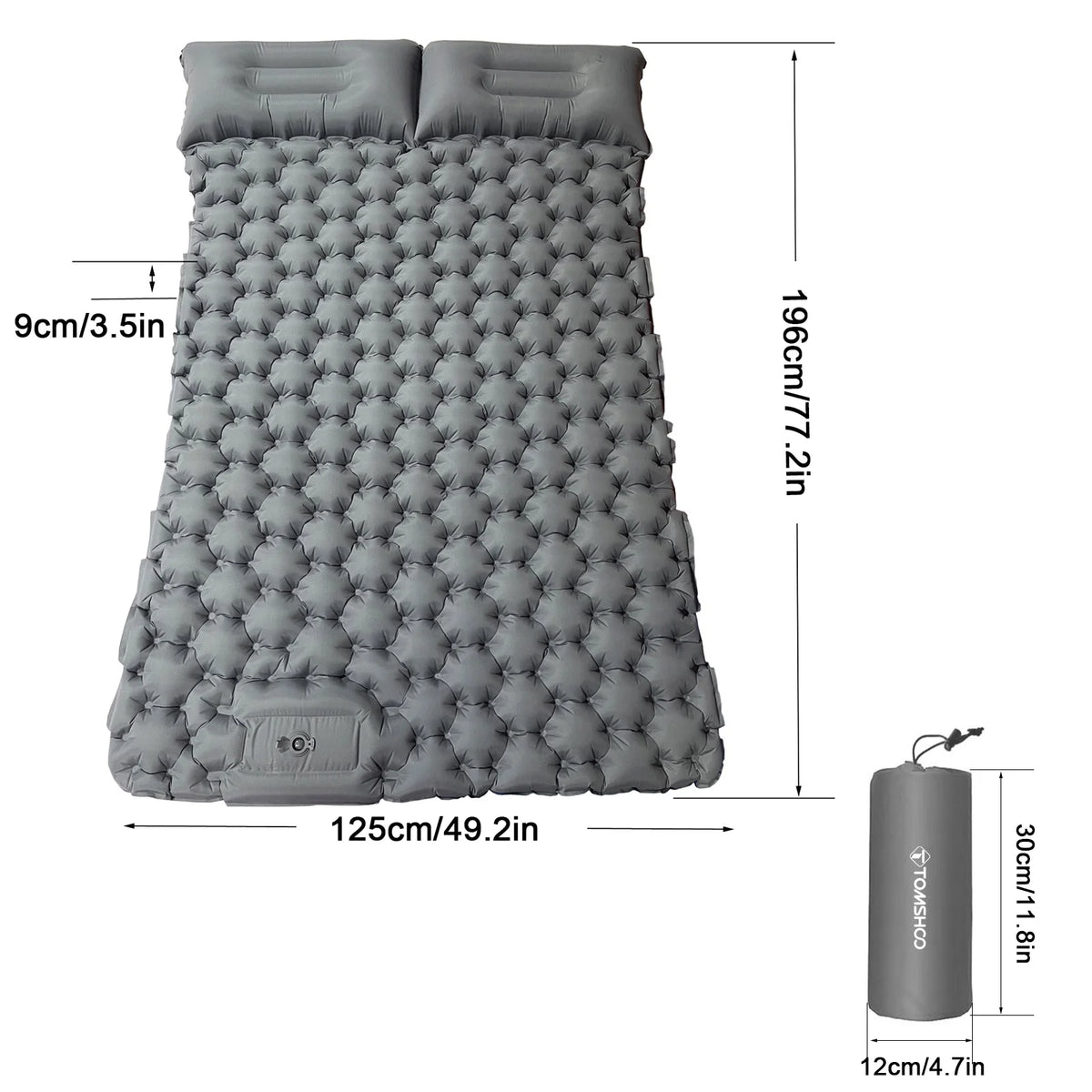 Inflatable Waterproof 2 Person Air Mattress with 2 Pillows W5939