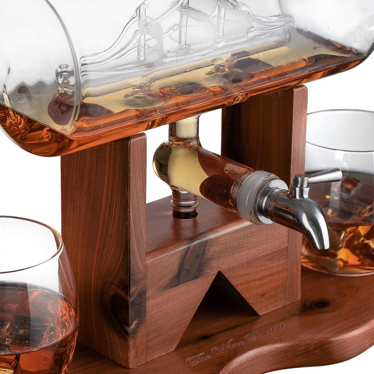 Whiskey Decanter Set with 2 Whiskey Glasses F418863