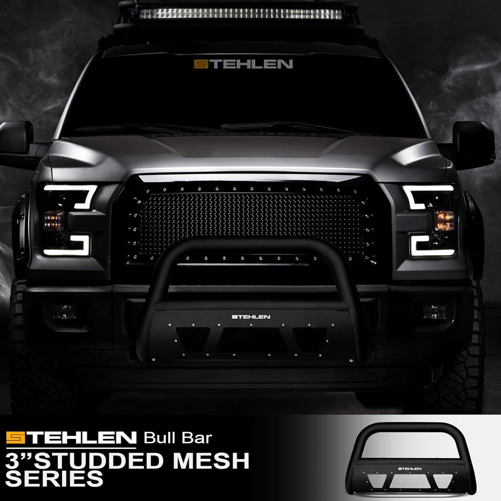 Matte Black Studded Mesh Bull Bar N8405