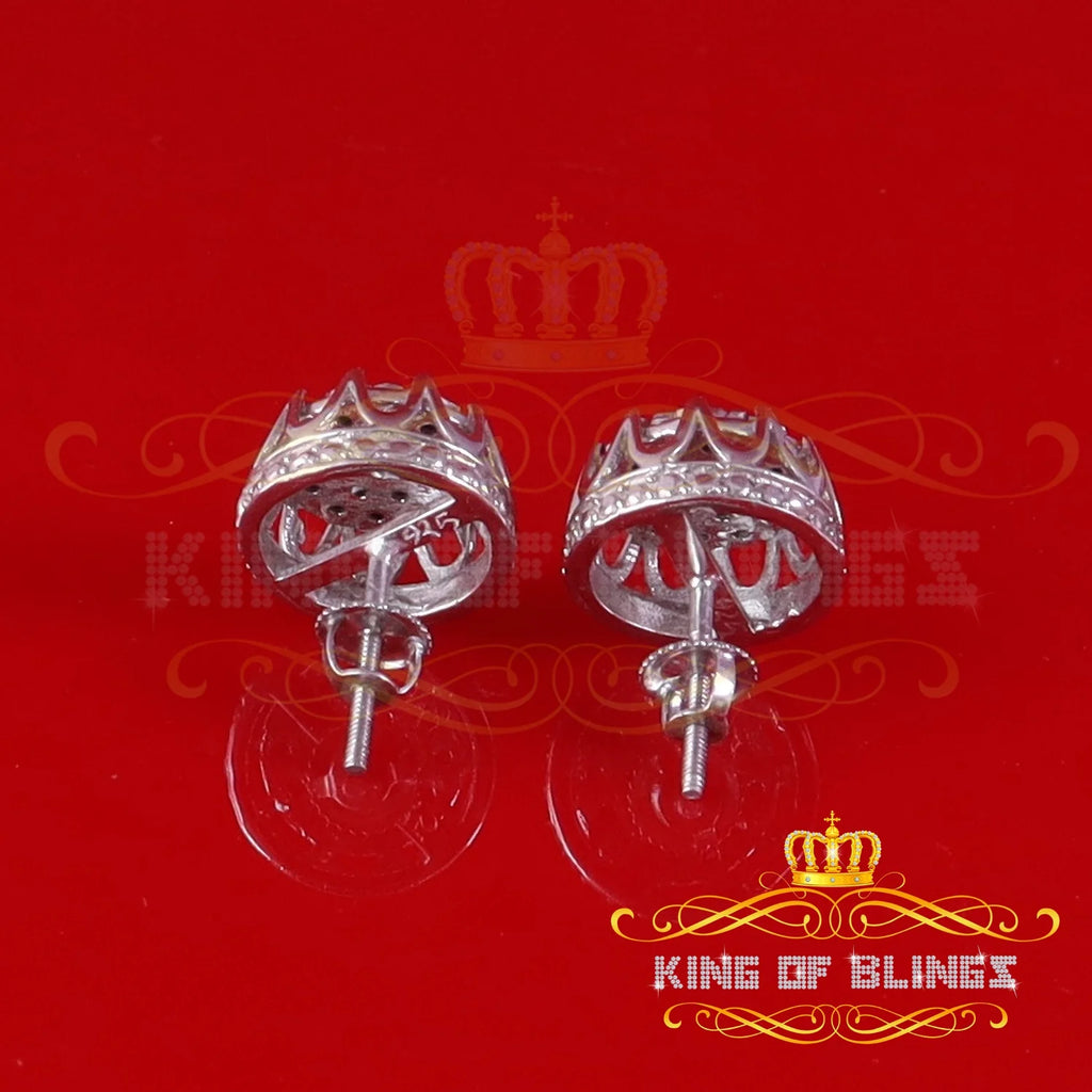 0.07ct Diamond 925 Sterling Silver Stud Round Earrings U86520