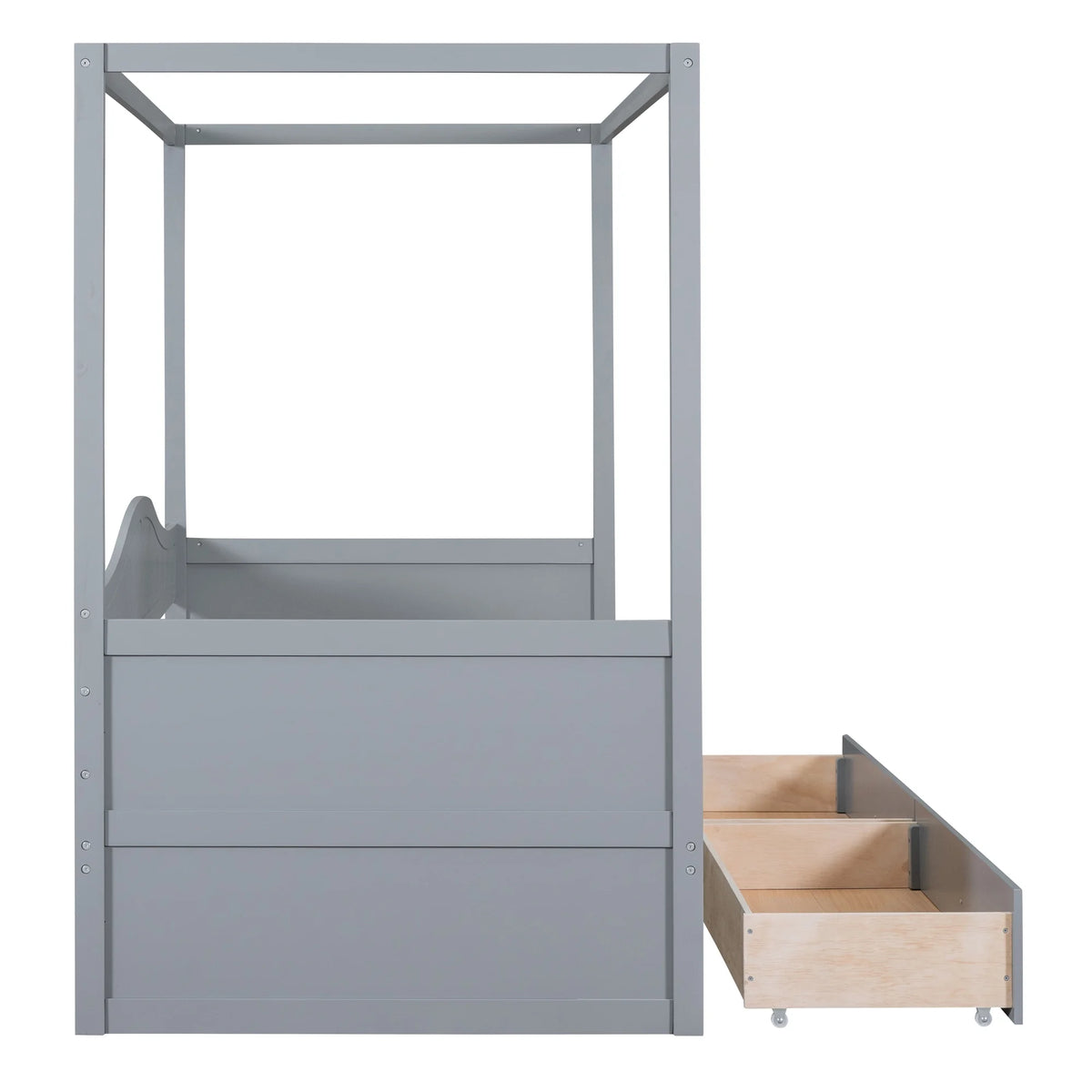 Twin Size Canopy Day Bed with 2 Drawers D61222