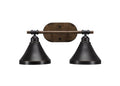 2 Light Bath Bar with Dark Granite Metal Shade B203142
