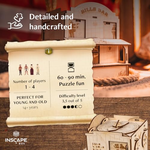 Wooden Puzzle Box with Hidden Compartments X86784