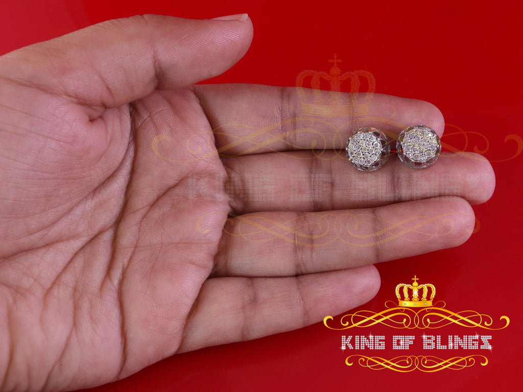 0.07ct Diamond 925 Sterling Silver Stud Round Earrings U86520