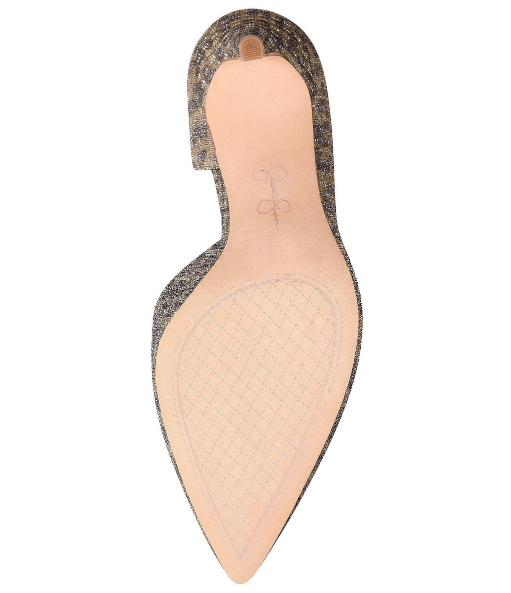 Metallic Leopard Print Pumps Q580668