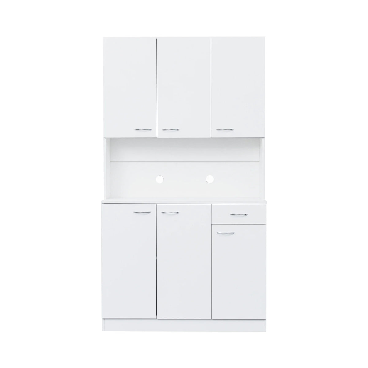 White Kitchen Pantry Cabinet with 6 Doors and 1 Drawer N1778