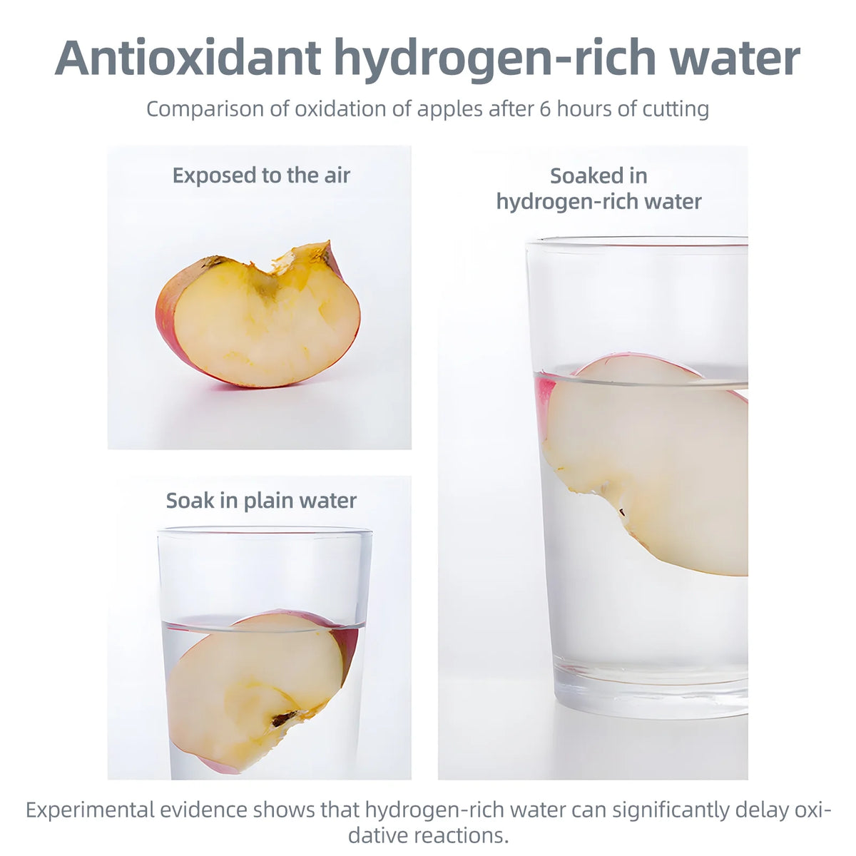 Portable Hydrogen Water Bottle Ionizer with SPE and PEM Technology, 330ml M63084