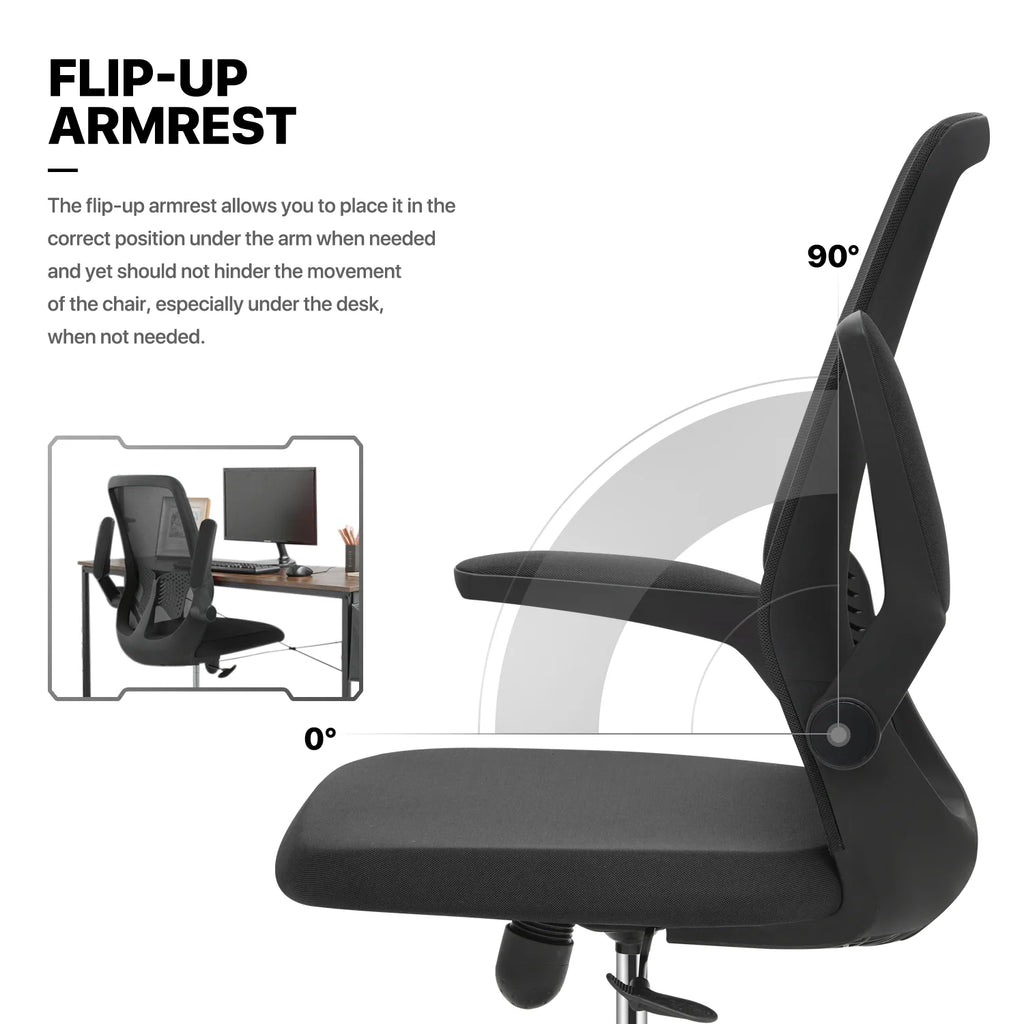 Black Portable Computer Desk and Rolling Swivel Task Seat M752419