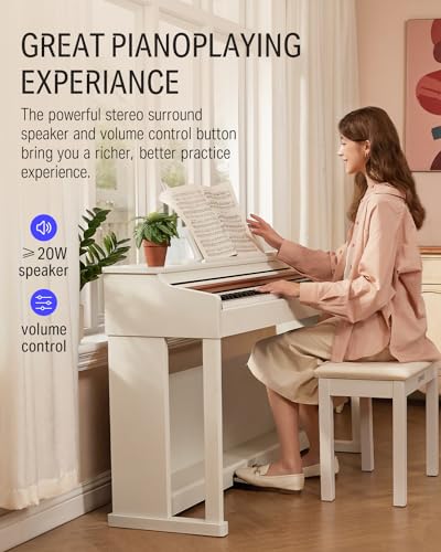 88-Key Weighted Action Digital Piano with Furniture Stand P44416