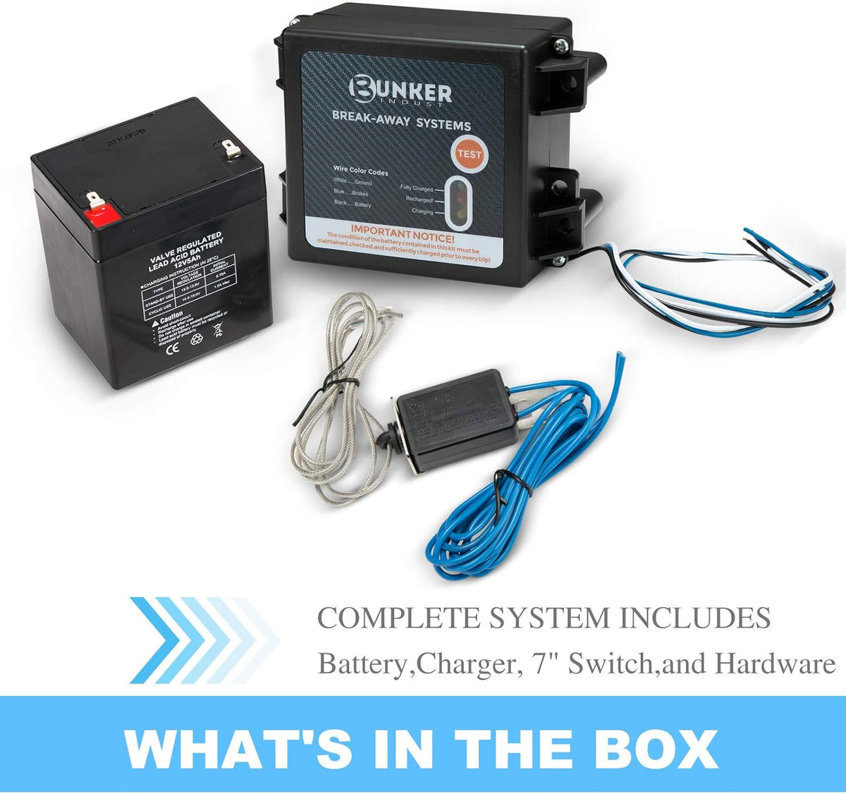 12V 5AH Trailer Brakes Breakaway Kit with Battery V56959