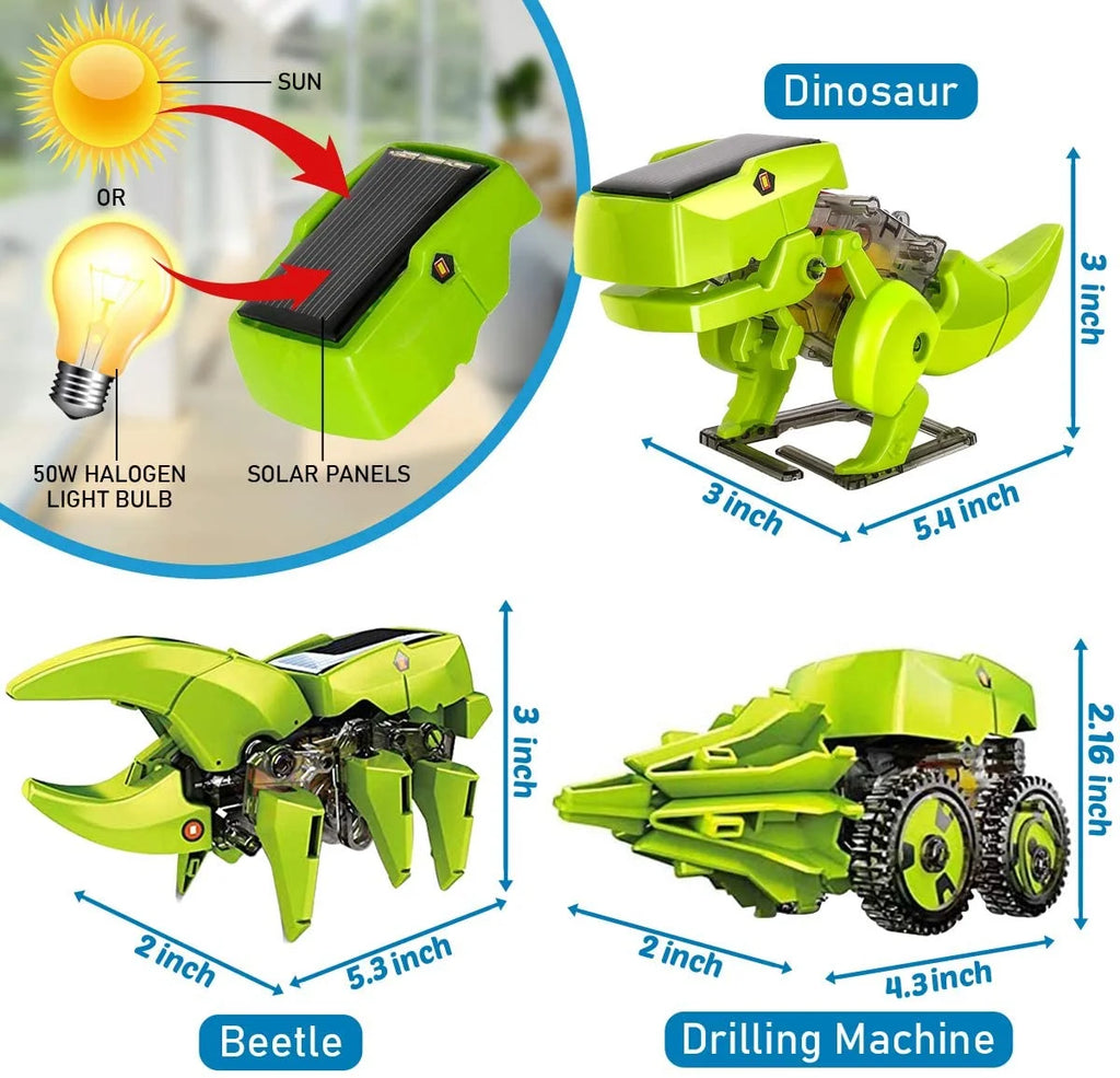 3-in-1 Solar Robot Kit DIY Dinosaurs Science Kits Toys Y797816