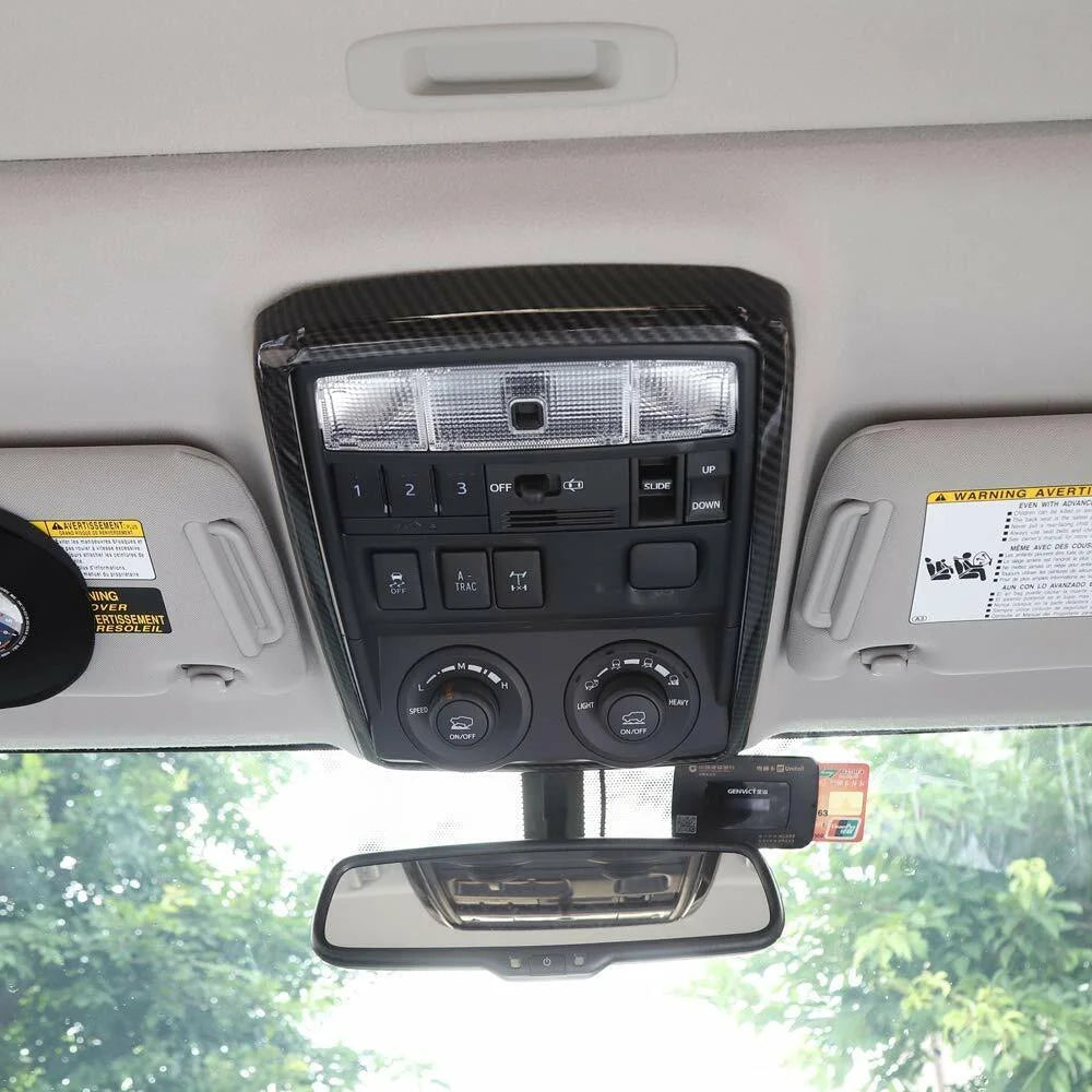 Carbon Fiber Roof Reading Light Frame Decor Cover Trim W460