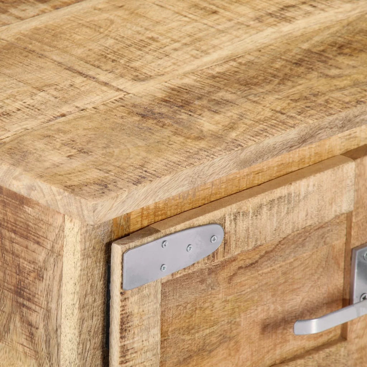 Mango Wood Coffee Table with 2 Cabinets and 2 Doors Z645907