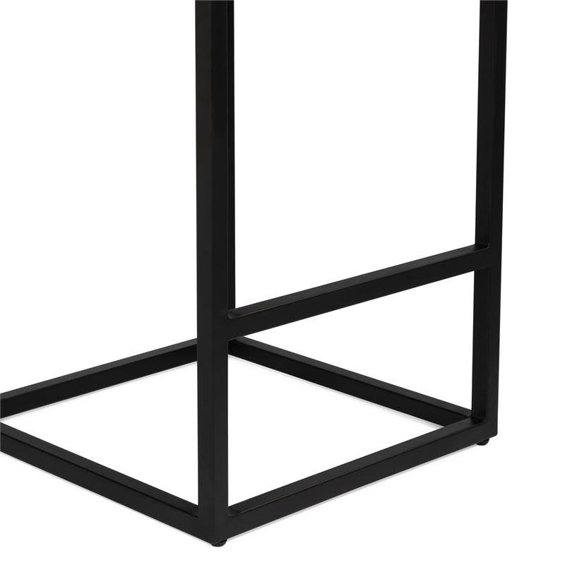 Rustic Metal Square Barstool in Natural Oak X9101