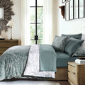Muted Teal King Down Alternative Comforter and Sham Set J995982