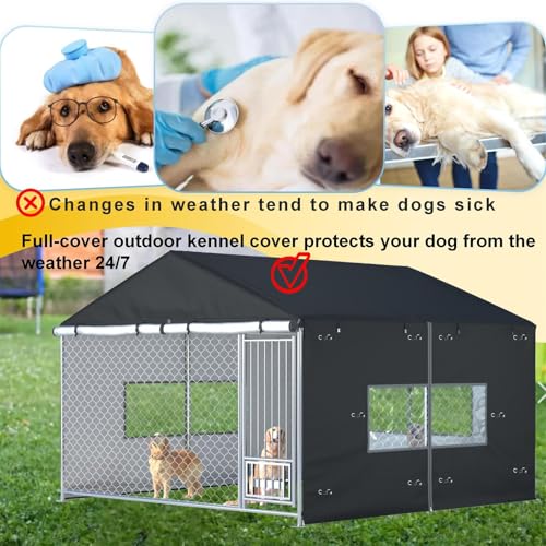 Large Heavy Duty Waterproof Dog Kennel Cover 10ft X 10ft X 7ft N615585
