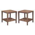 Sheesham Wood End Table Natural Finish Set of 2 X48121