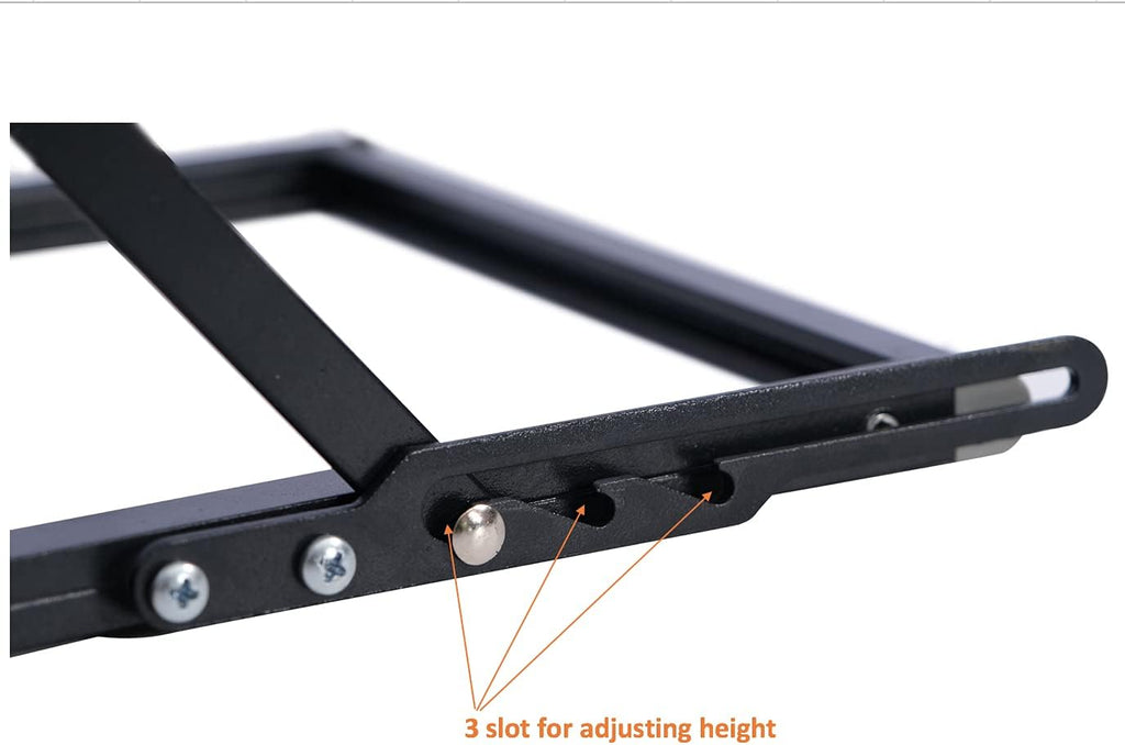 Black 6 Pockets Aluminum Literature Display Rack with Bag V7062
