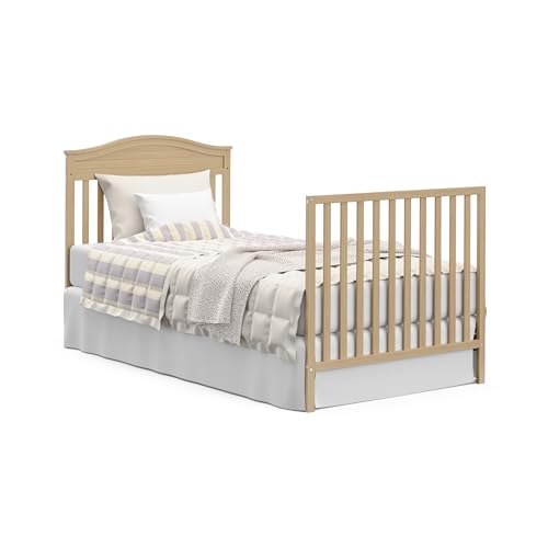 4-in-1 Convertible Mini Crib with Bonus Mattress (Driftwood) U3957