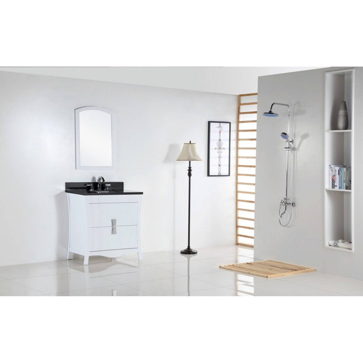 24 in. Single Sink Vanity with Black Galaxy Top S886