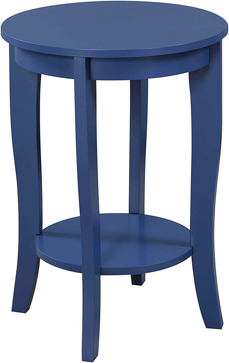 White Round End Table G3088