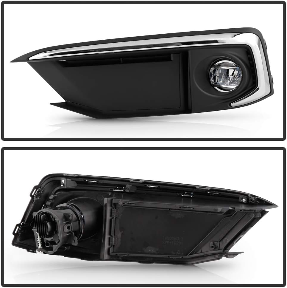 LED Bumper Fog Lights Driving Lamps Pair Set Assembly V8882