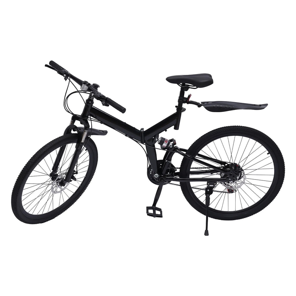 21 Speed Folding Mountain Bike Carbon Steel Adults Foldable Bicycle V139