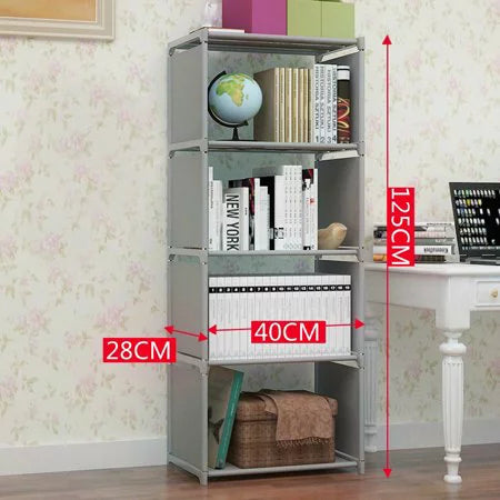 4-Tier Grey Bookshelf M51137