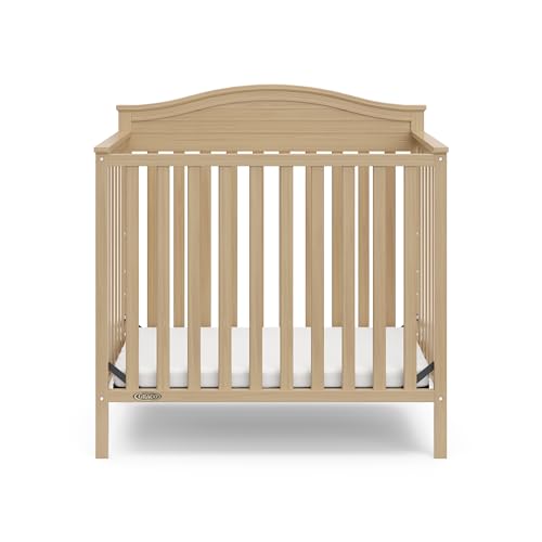 4-in-1 Convertible Mini Crib with Bonus Mattress (Driftwood) U3957