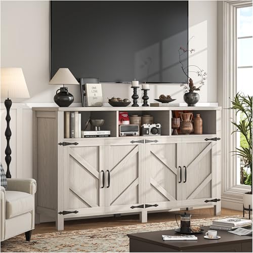 Buffet Sideboard with Storage 4 Doors Wood Cabinet with Shelves B10936