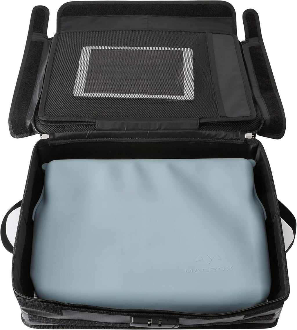 Fireproof Document Organizer Bag with Lock, 3-Layer File Storage Box with Dividers, Waterproof Collapsible File Holder R601133