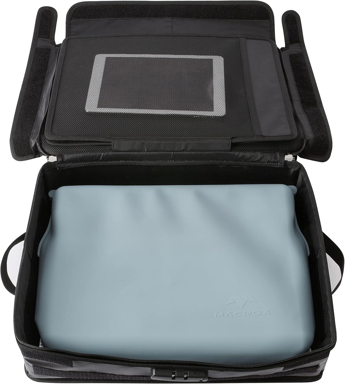 Fireproof Document Organizer Bag with Lock, 3-Layer File Storage Box with Dividers, Waterproof Collapsible File Holder R601133