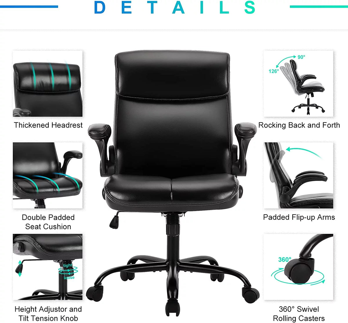 Ergonomic Leather Office Chair R7733