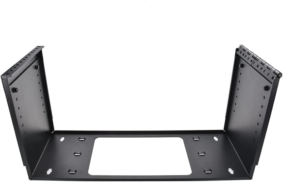 4U Hinged Extendable Wall Mount Bracket, Max 13.5" Depth, Collapsible Network Equipment Rack Black, Pack of 2 I133