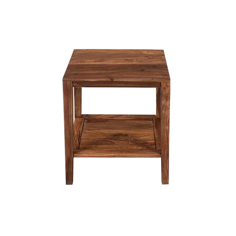 Sheesham Wood End Table Natural Finish Set of 2 X48121