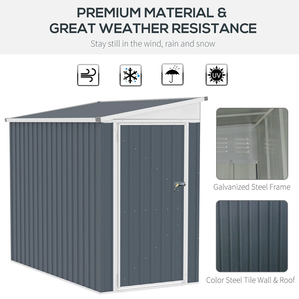 Metal Outdoor Storage Shed with Lockable Door O989