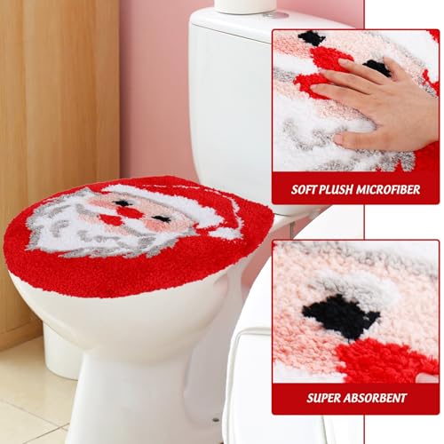 Red Santa Plush Toilet Seat Cover L608