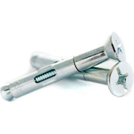 Qty 2 Sleeve Anchor 3/8x22 x 6x22 Phillips/Slotted Combo Flat Head Steel Zinc Pkg of 50 Y4599