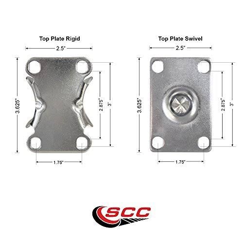 3.5 x 1.25x22 Blue Polyurethane Caster Set C72885