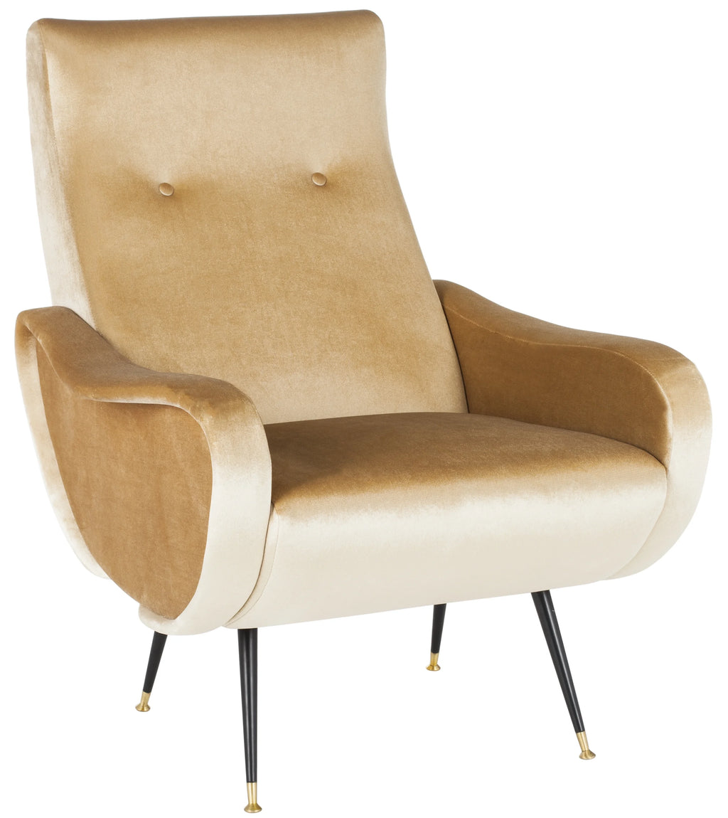 Camel Velvet Accent Chair T970303