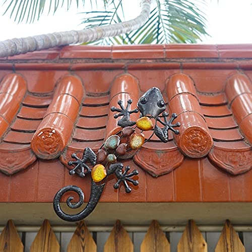 Big Metal Gecko Wall Decoration Outdoor Statue A1270