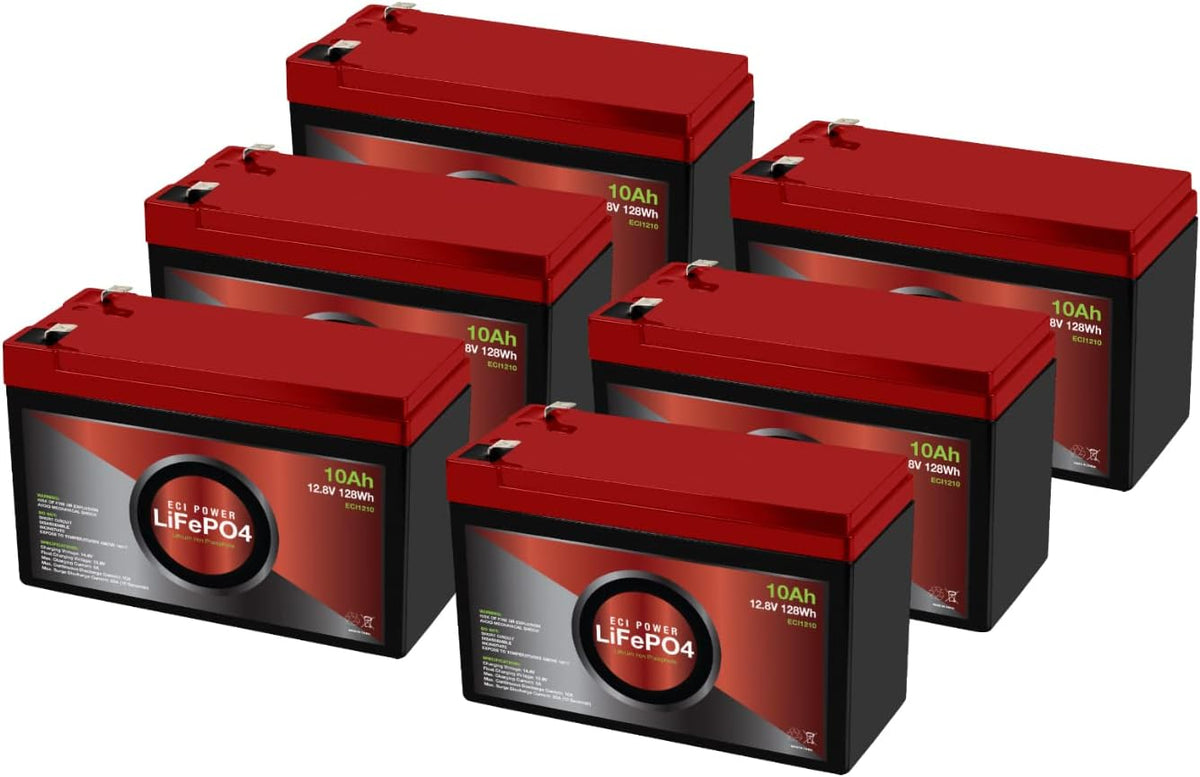 12V 10Ah Lithium LiFePO4 Deep Cycle Rechargeable Battery 2 Pack M9691