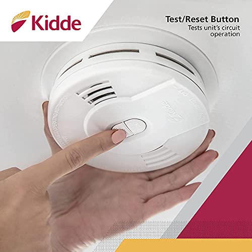 10-Year Battery Powered Smoke Detector with LED Warning Light O927572