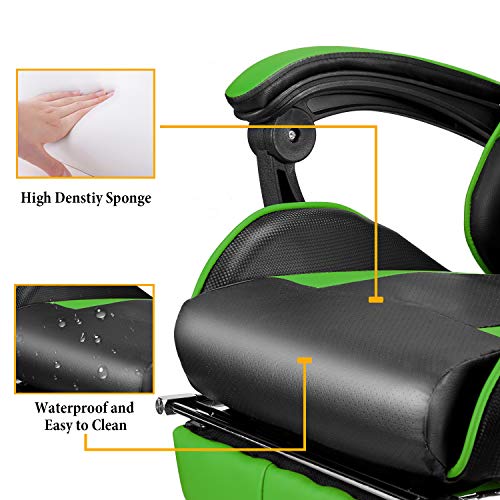 Pink Gaming Chair with Footrest V91196